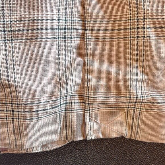 Zara Pink Plaid Blazer Linen Blend Notched Lapels size 8 - Picture 9 of 9